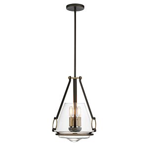 Minka Lavery Eden Valley 3 Light Ceiling Light in Smoked Iron with Aged Gold