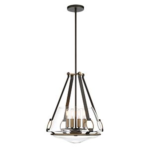 Minka Lavery Eden Valley 4 Light Ceiling Light in Smoked Iron with Aged Gold
