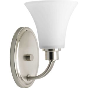 Joy 1-Light Bathroom Vanity Light Bracket in Brushed Nickel