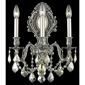 Monarch 3-Light Wall Sconce in Pewter