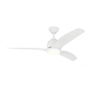 Avila Coastal 54 LED 1-Light 54 52" Ceiling Fan in Matte White