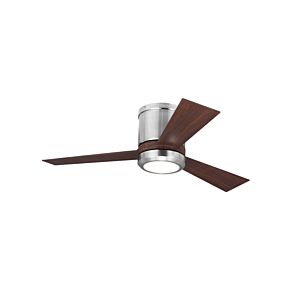 Visual Comfort Fan Clarity II 42" LED Flush Mount Ceiling Fan in Brushed Steel