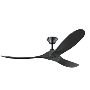 Visual Comfort Fan Maverick Indoor/Outdoor 60" Ceiling Fan in Matte Black with Black Blades