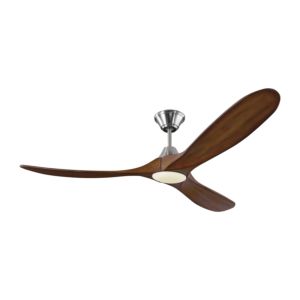 Visual Comfort Fan Maverick LED 60" Indoor Ceiling Fan in Brushed Steel