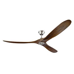 Visual Comfort Fan 70" Maverick Max Damp Rated Ceiling Fan in Brushed Steel