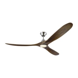 Monte Carlo Maverick Max LED 70 Inch Indoor Ceiling Fan in Brushed Steel