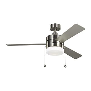 Visual Comfort Fan Syrus 2-Light 52" Indoor Ceiling Fan in Brushed Steel