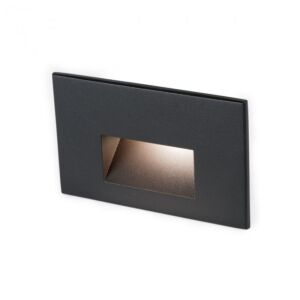 4011 1-Light LED Step and Wall Light in Black with Aluminum