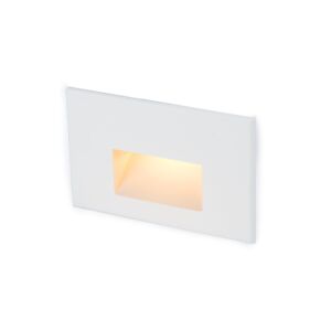 4011 1-Light LED Step and Wall Light in White with Aluminum