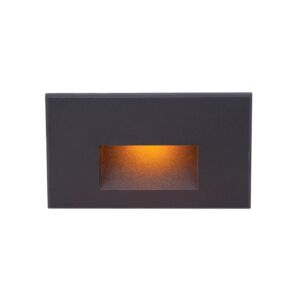 4011 1-Light LED Step and Wall Light in Black with Aluminum
