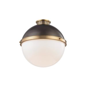 Hudson Valley Latham Ceiling Light in Aged Distressed Bronze