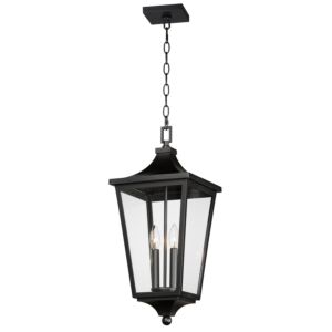 Sutton Place VX 2-Light Outdoor Hanging Lantern in Black