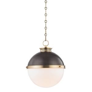 Hudson Valley Latham Pendant Light in Aged Distressed Bronze