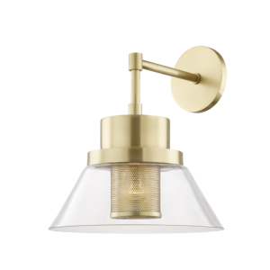 Hudson Valley Paoli 15 Inch Wall Sconce in Aged Brass