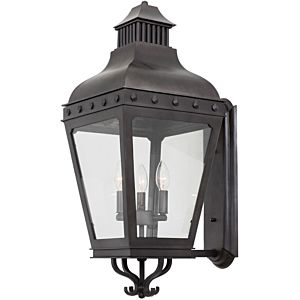 Kalco Winchester 3 Light Outdoor Wall Light in Aged Iron