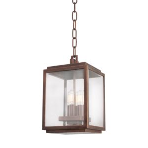 Kalco Chester Outdoor 4 Light 14 Inch Outdoor Hanging Light in Copper Patina