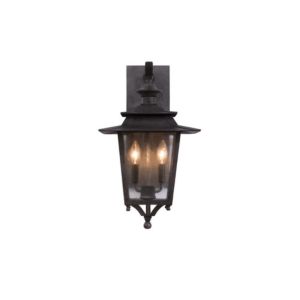 Kalco Saddlebrook Outdoor 2 Light 21 Inch Outdoor Wall Light in Aged Iron