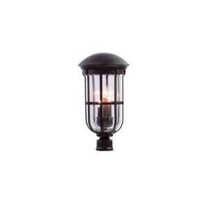 Kalco Emerson Outdoor 3 Light 21 Inch Outdoor Post Light in Burnished Bronze