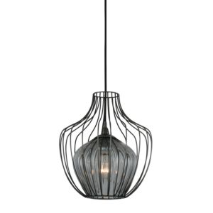 Kalco Emilia 13 Inch Outdoor Hanging Light in Chemical Stainless Steel