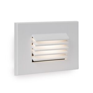 4051 1-Light LED Step and Wall Light in White with Aluminum