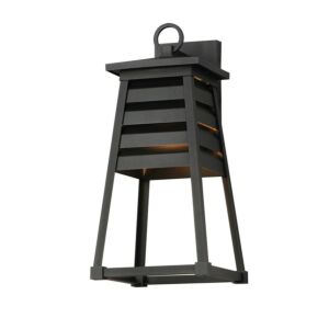 Shutters 1-Light Outdoor Wall Sconce in Black