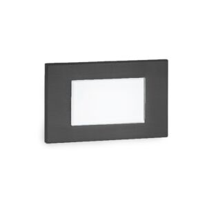 4071 1-Light LED Step and Wall Light in Black with Aluminum
