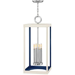 Hinkley Porter by Lisa McDennon 4 Light Pendant in Polished Nickel with Warm White