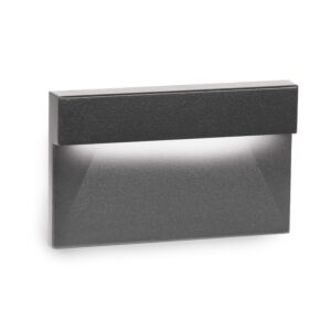 4091 1-Light LED Step and Wall Light in Black with Aluminum