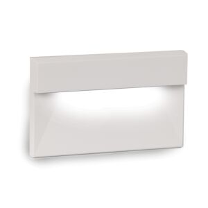 4091 1-Light LED Step and Wall Light in White with Aluminum