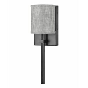 Hinkley Avenue Heathered Gray Wall Sconce In Black