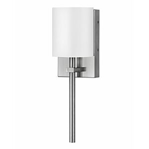 Hinkley Avenue White Acrylic Wall Sconce In Brushed Nickel