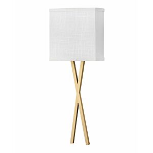 Hinkley Axis Off White Wall Sconce In Heritage Brass