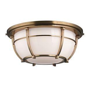 Hudson Valley Conrad 3 Light Ceiling Light in Aged Brass