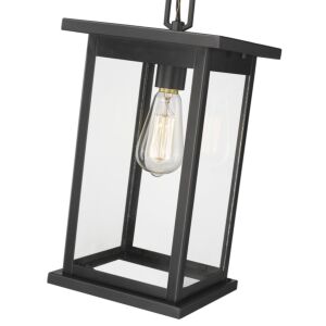 Millennium Lighting Bowton 1-Light Outdoor Hanging Lantern In Powder Coat Black