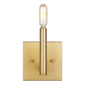 Vector 1-Light Bathroom Vanity Light Sconce in Satin Brass