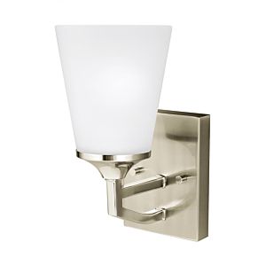 Generation Lighting Hanford 10 Wall Sconce in Brushed Nickel