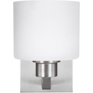 Generation Lighting Canfield 8 Wall Sconce in Brushed Nickel