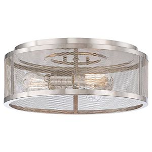 Minka Lavery Downtown Edison 3 Light Ceiling Light in Brushed Nickel