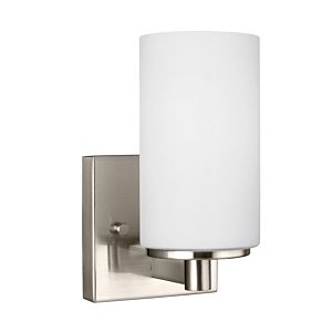Sea Gull Hettinger 8 Inch Wall Sconce in Brushed Nickel