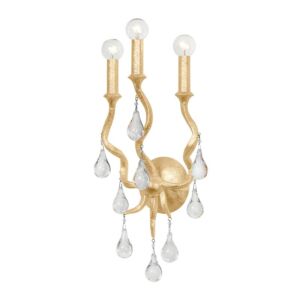 Aveline 3-Light Wall Sconce in Gold Leaf