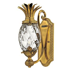 Hinkley Plantation 1-Light Wall Sconce In Burnished Brass