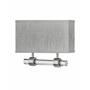 Hinkley Luster Heathered Gray Wall Sconce In Brushed Nickel