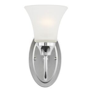 Holman 1-Light Bathroom Vanity Light Sconce in Chrome