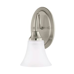 Holman 1-Light Bathroom Vanity Light Sconce in Brushed Nickel