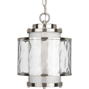 Bay Court 1-Light Hanging Lantern in Brushed Nickel