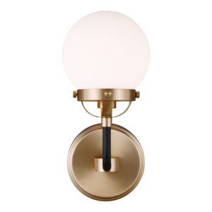 Visual Comfort Studio Cafe LED Bathroom Wall Sconce in Satin Brass