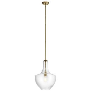 Kichler Everly 14 Inch Pendant Light in Natural Brass