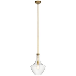 Kichler Everly 11 Inch Pendant Light in Natural Brass