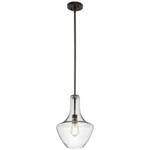 Kichler Everly 10.5 Inch Seeded Glass Pendant in Olde Bronze
