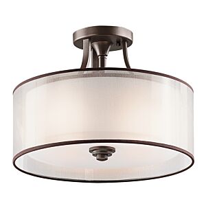 Lacey 3-Light Semi-Flush Mount in Mission Bronze